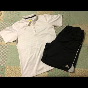 Adidas polo + short set men medium